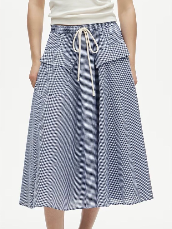 J. Crew Dresses & Skirts - J. Crew Patch-pocket midi skirt in gingham cotton madras